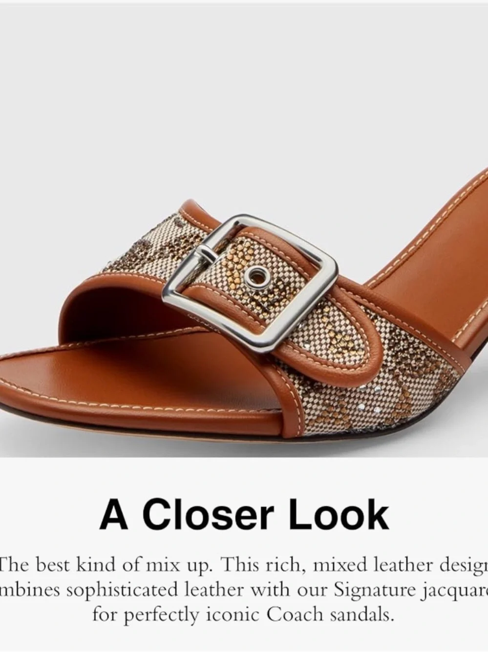 NWOT Coach Margot Crystal Sandals in Burnished Amber size 8.5 RARE FIND